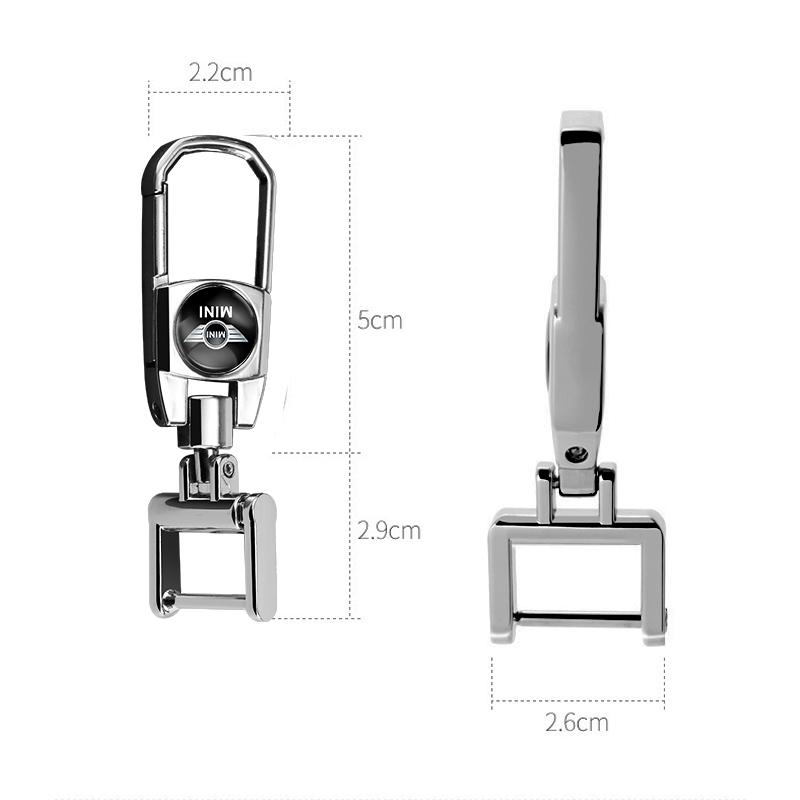Car Metal Keychain 3D Emblem Key Ring Accessories For Mini Cooper JCW Works R56 R50 F54 F55 F56 F57 F60 R52 R53 R55 R57 R59 R58 btrme66