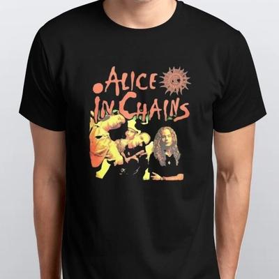 Футболка Alice in Chains 90-х Угольный 100% Хлопок Мужские Футболки Топ S M L XL XXL 3 4 XL цвета Черный