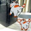 Rotatable Pull Play Egg Dog Keychain Pull Play Jewelry Keychain  Girl Boy Gift