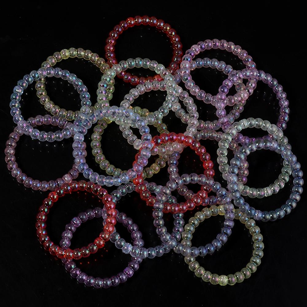 20pcs/lot Colored Heart Round Hollow Beads Loose Spacer Acrylic Beads For Jewelry Making DIY Charms Bracelet Earring Accessories