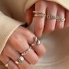 7PCS Luxurious Stainless Steel Ring Simple Rings Jewelry For Women Female Fashion Sterling Ring Party Wedding Jewelry Gift