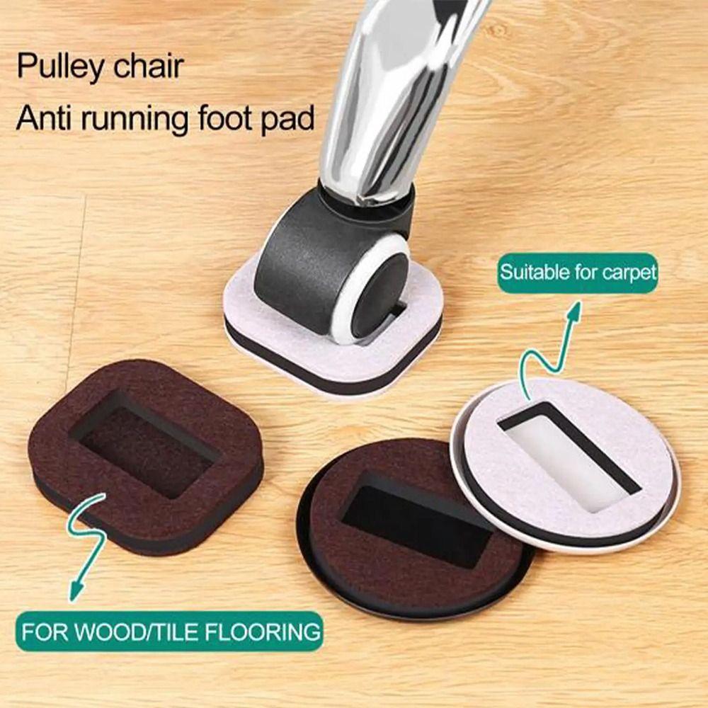 Reduce Noise Chair Caster Pads Anti-Sliding Couch Floor Protector Furniture Wheel Stoppers