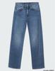 Nordic Niche TOT Original Classic Mid-High Waist Straight-Leg Twisted Seam Washed Jeans