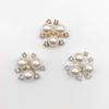 10Pcs Diy Flower Rhinestones Pearl Button Wedding Decoration Sewing Decor Craft
