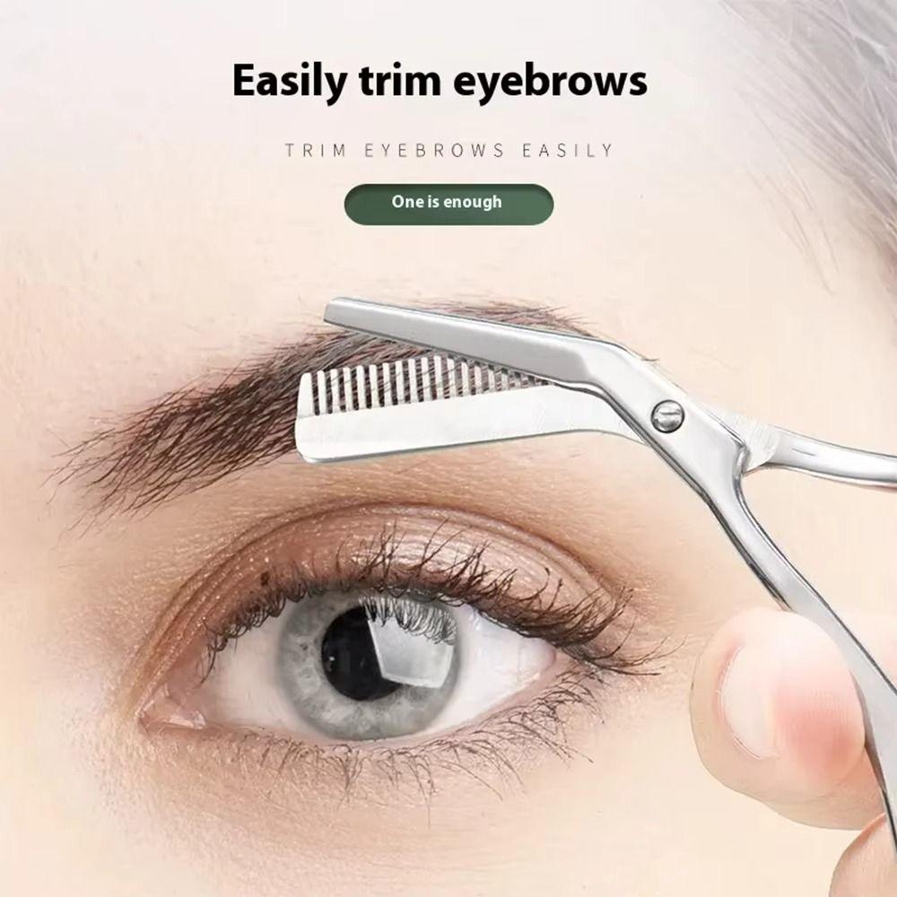 Stainless Steel Facial Hair Grooming Tool with Eyebrow Comb Hair Remover Eyebrow Trimmer Beauty