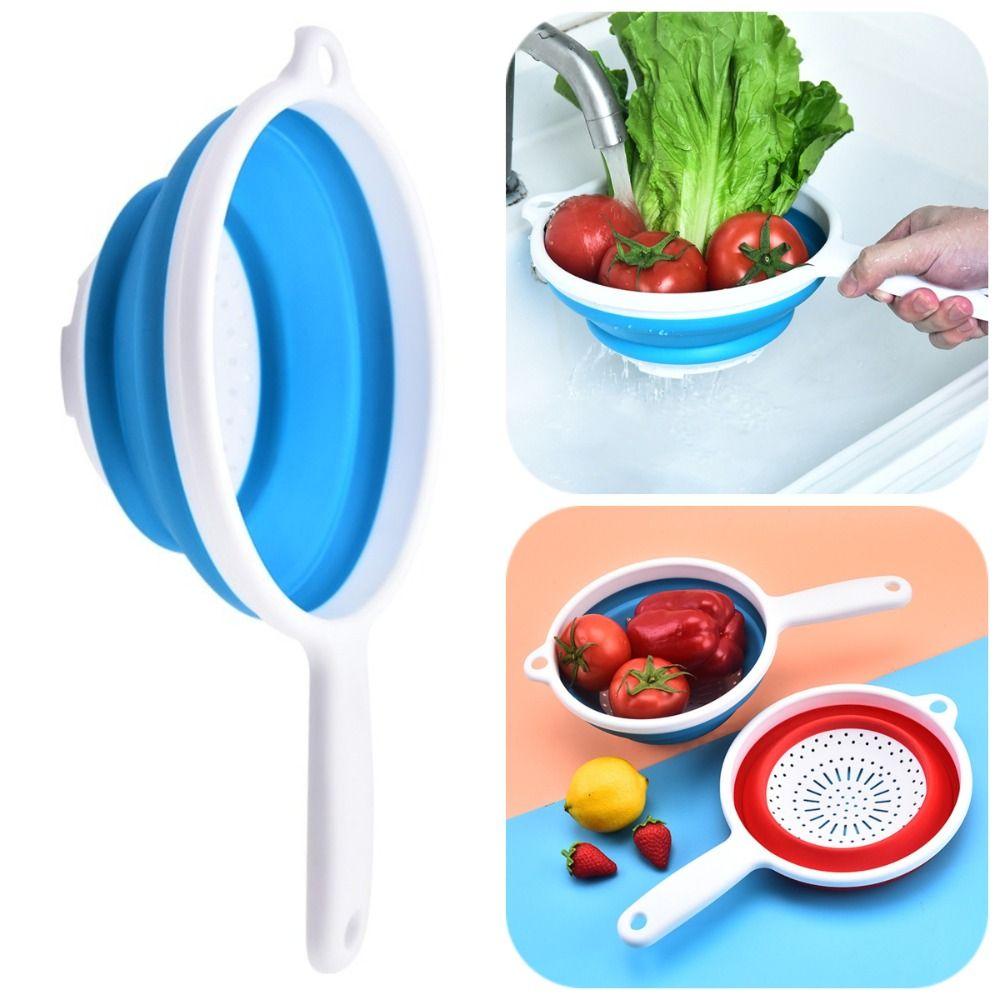 Складной таз для мытья овощей, компактный, для фруктов, складной дуршлаг, бытовой