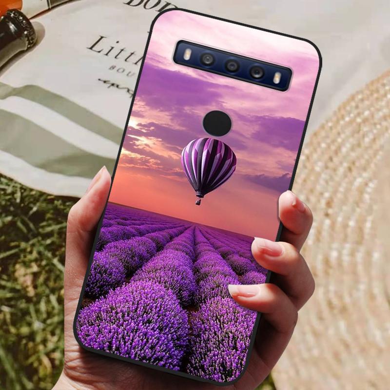 Чехол для TCL 10 SE Черный ТПУ Силиконовый Чехол Для Телефона TCL 10SE Чехлы tcl 10se T766H T766J T766U T766A Fundas Бампер Мраморный