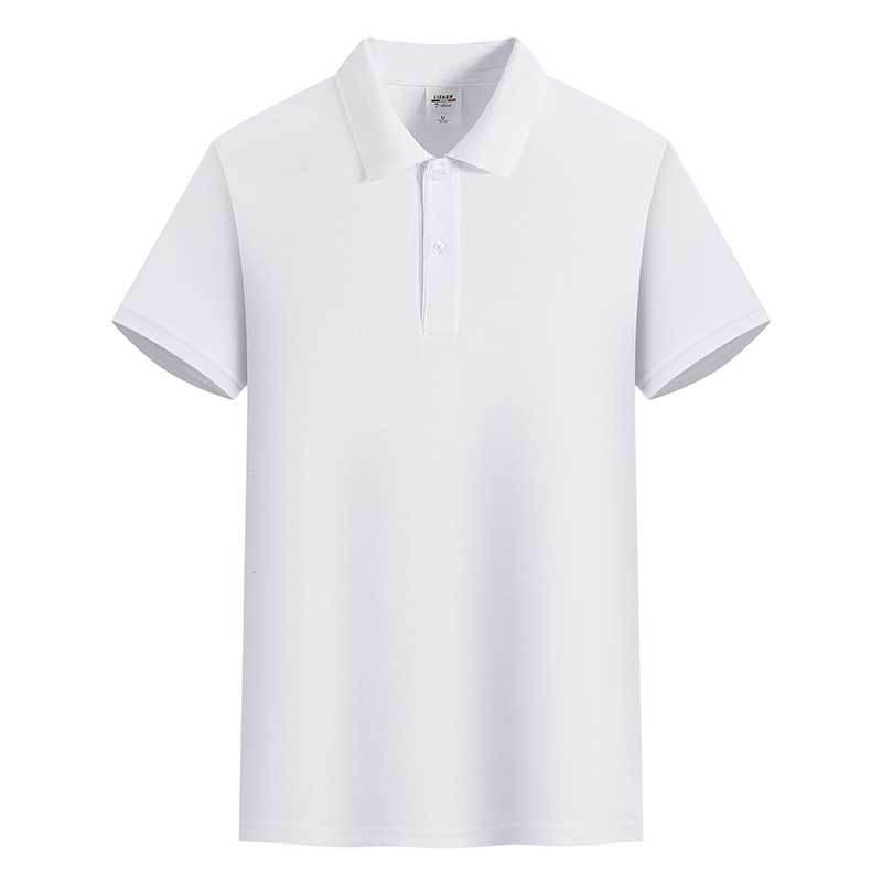 Рубашка поло из желтого хлопка, короткий рукав, 180 г, 32 штуки, однотонная, с лацканами, универсальная повседневная посадка, летняя одежда