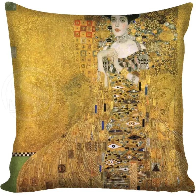 G0309 Hot Sale Gustav Klimt The Kiss Square Pillowcase Custom Zippered Cushion Pillow Cover Case 45x45cm