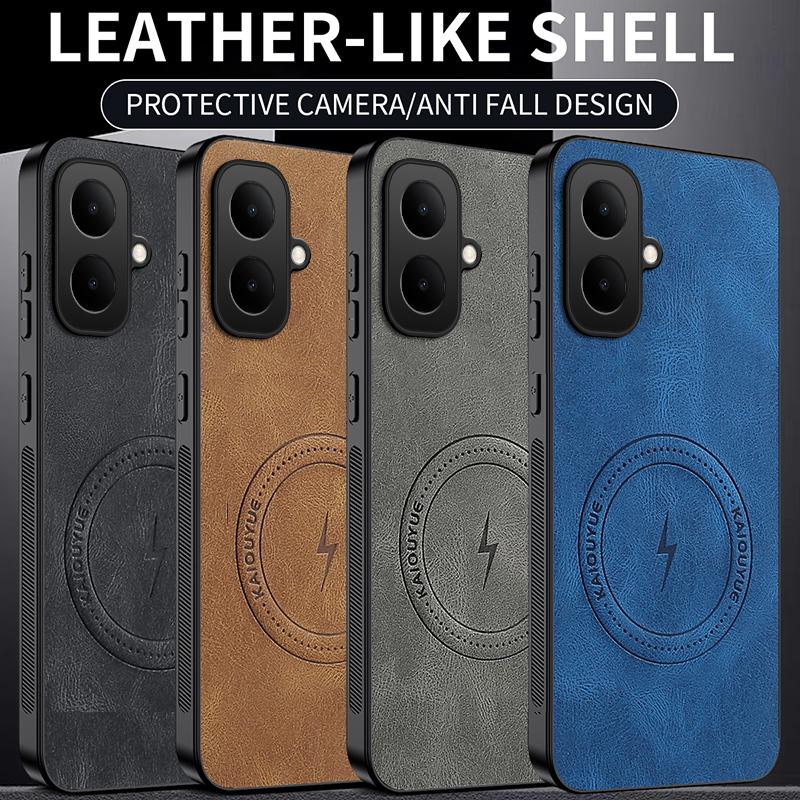 For Tecno POP 10 New Leather Matte Frosted Magnetic Phone Case For Tecno POP 10 Shockproof Bumper Soft Cover Pop 10 Phone Shell