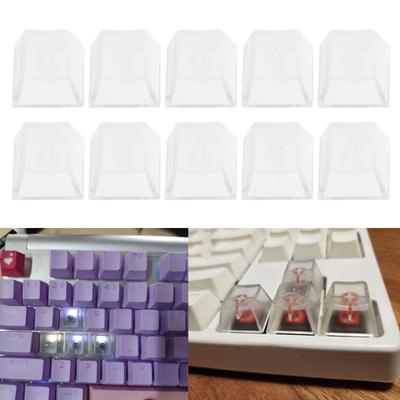 Прозрачные колпачки для механических клавиатур Cherry Profile R4 Height Blank Keycap Enhanced Backlighting 10/20 шт.