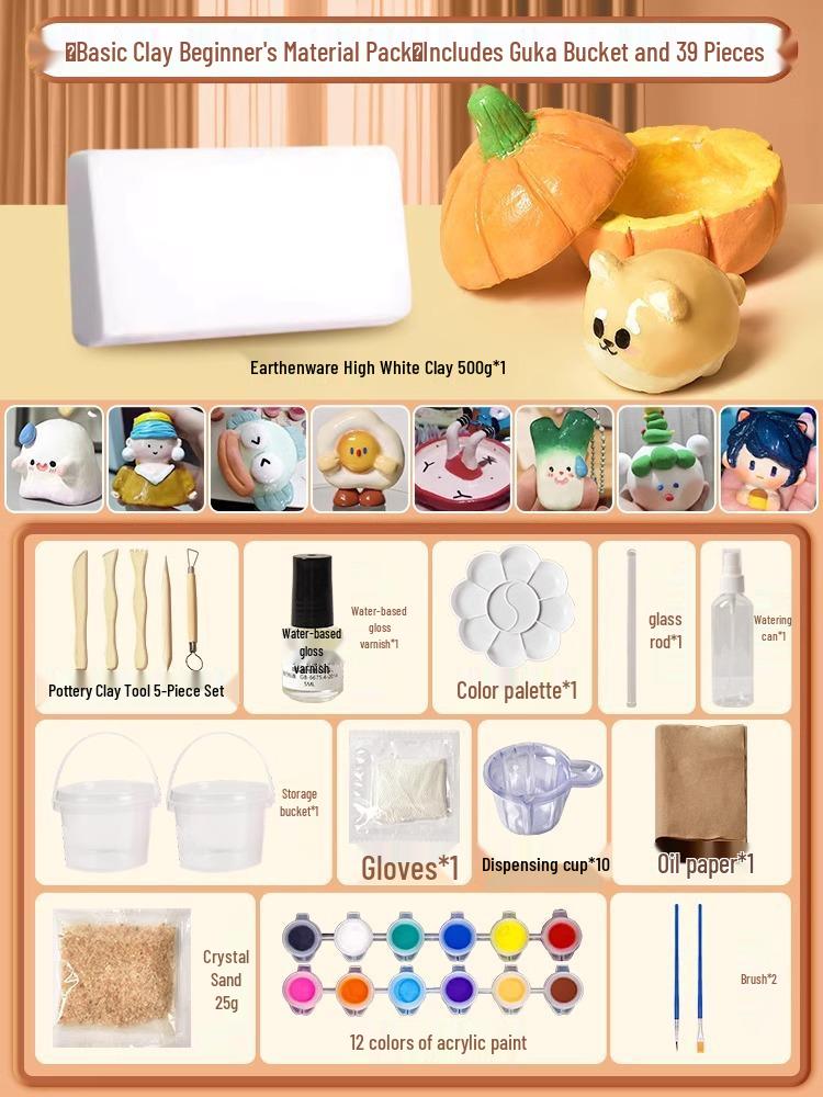 Набор глины для лепки из камня своими руками: Легкая полимерная глина и цветной пластилин для поделок