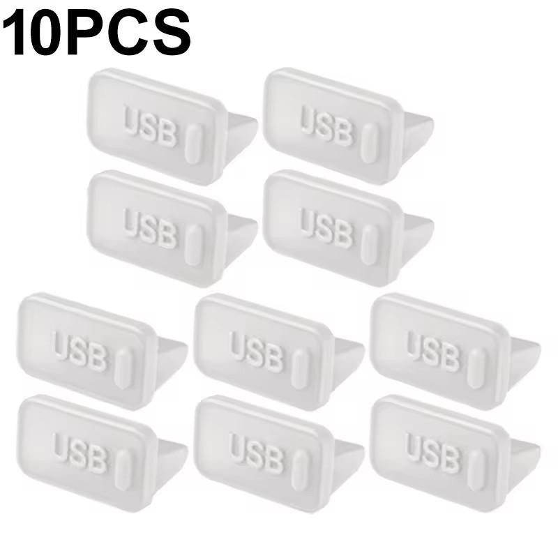 Xiaomi 60/10PCS USB Dust Plug Silicone Anti Dust Cap for Laptop PC Charging Port Protector Soft USB Type A C Female Port Cover