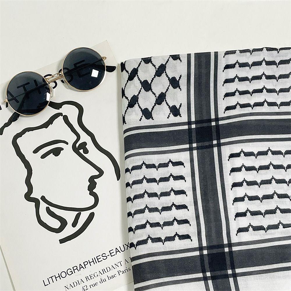 Платок-шарф с принтом, ветрозащитный, хлопковый платок на голову для мужчин и женщин, для пеших прогулок