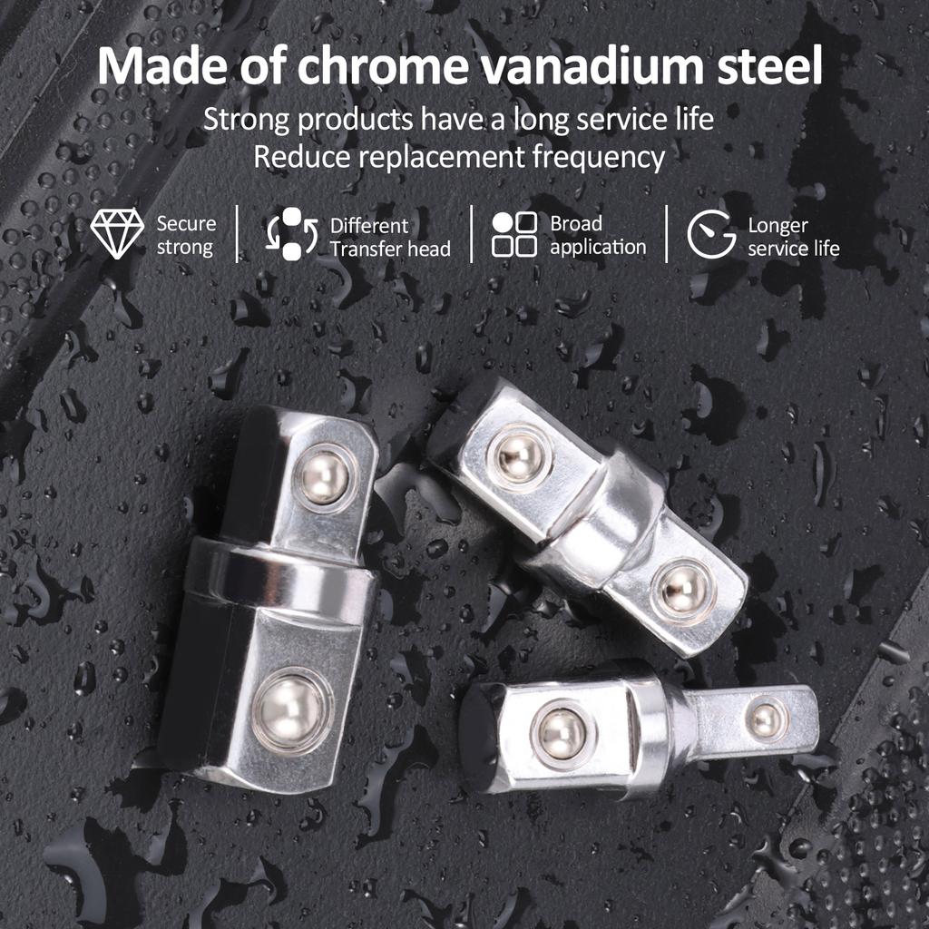 16Pcs Double Square Head Socket Adapter Converter Reducer Set 1/4 3/8 1/2 Impact Drive Ratchet Wrench Socket Adaptor Repair Tool