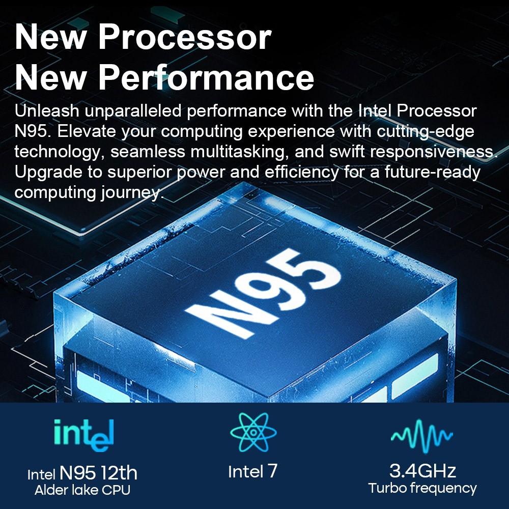 Восстановленный ноутбук Ninkear N15 Air, 15.6'' 1920*1080 IPS экран, Intel N95 Alder Lake-N 4 ядра 3.4 ГГц, 16 ГБ ОЗУ 512 ГБ SSD