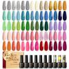 35+3pcs Semi Permanent Gel Nail Polish Nude White Black Brown Nail Gel Soak Off UV Lamp Gel Polish Suit All Season Glitter Nail Art Gel Polish