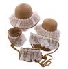 Children's straw hat fairy maiden daisy lace sun protection hat for women's summer beach wave sun protection hat cool