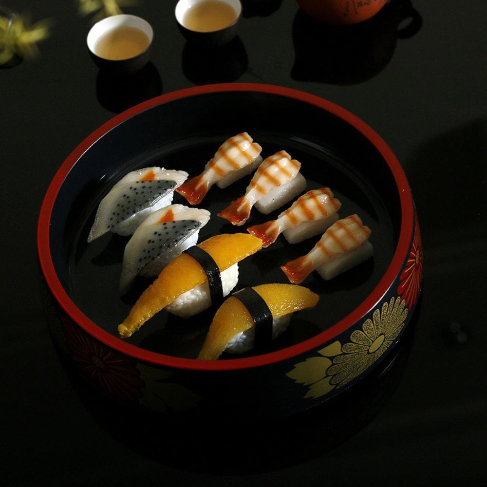 Round Food Container Wear-resisting Seafood Trays Creative Sushi Plate Hotel
