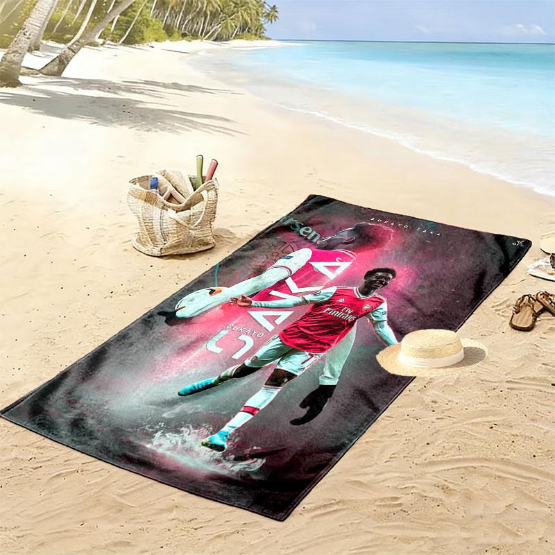 Bukayo Saka GOAT Beach Towel, Large Soft Quick Dry Towel for Beach Camping Swimming