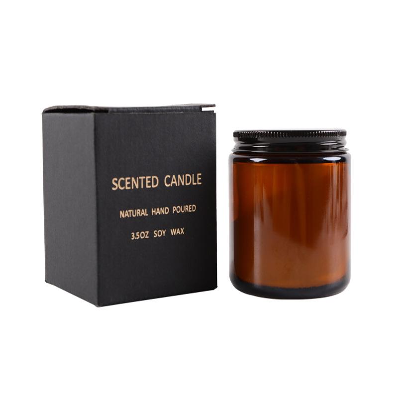 Small Tea Color Cup Candle Glass Jar Without Soy Wax Atmosphere Aromatic Candle