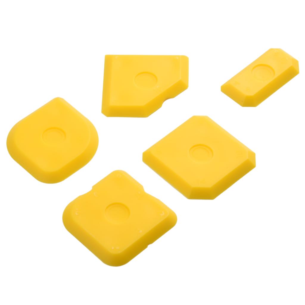 5 Pcs Silicone Applicator Scraper Sealant Smooth Remover Tools Sealant Spreader Finish Kit Caulk Tile Grout Home Improvement