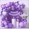 Purple Balloons Garland Arch Kit Latex Ballon Birthday Party Decor Kids Adult Wedding Baloon Baby Shower Decor Ballon