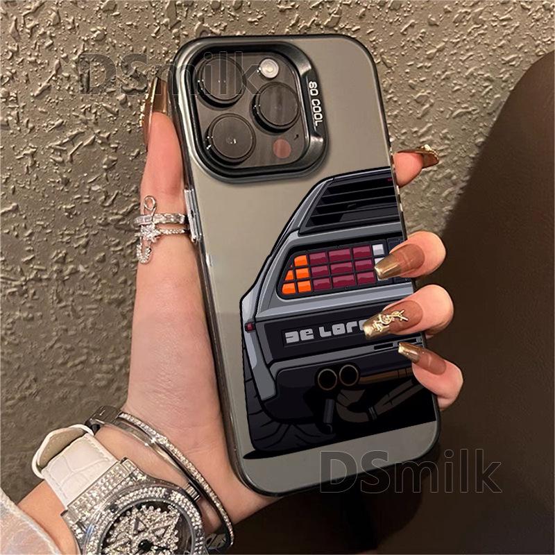 Мягкий чехол для iPhone с мультяшным автомобилем для 11/12/13/14/15/16 Pro и 11/12/13/14/15/16 Plus с лазерным дизайном