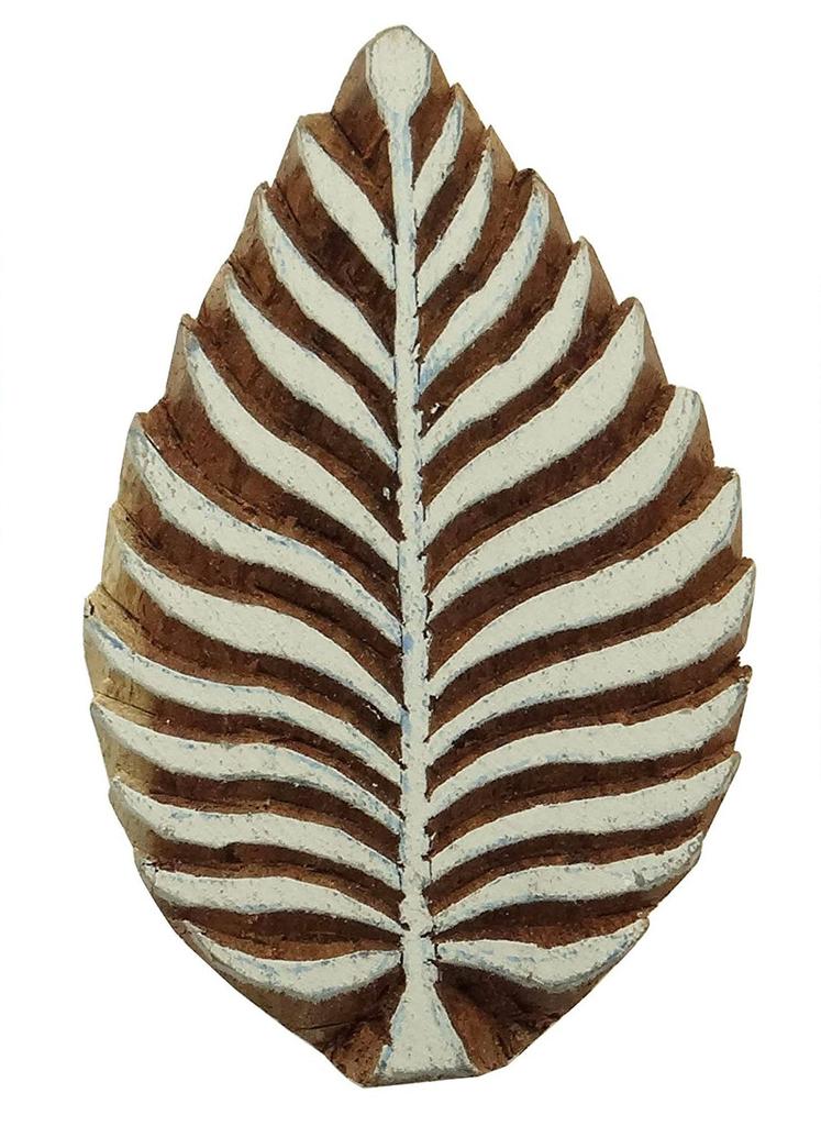 Высеканная рука картины листьев блоков печатания ткани деревянных штемпелей декоративная