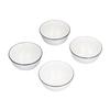 4PCS 6in Soup Bowl White Ceramic Noodle Bowl Eco Friendly Rice Bowl for Kitchen Restaurant