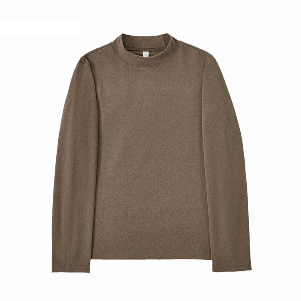 Мужские зимние толстые футболки с длинными рукавами, полусвитер, пуловеры, нижняя рубашка, модная уличная одежда, корейская осенняя одежда, женская и мужская