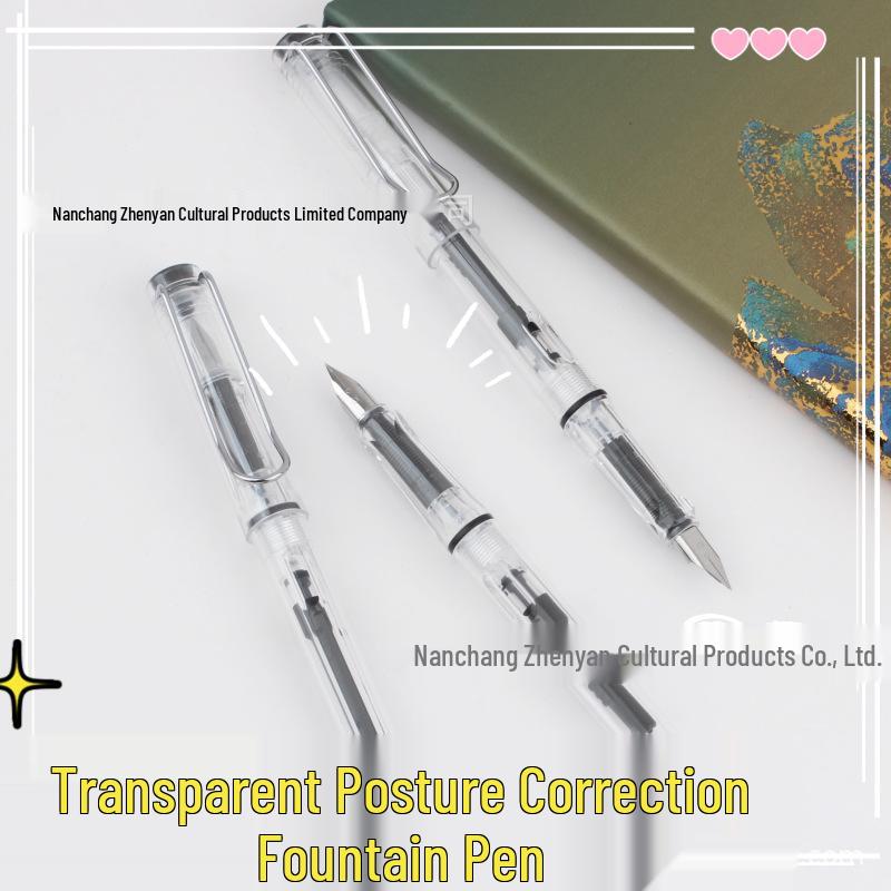 Минималистичная прозрачная треугольная ручка-перо для каллиграфии и коррекции осанки