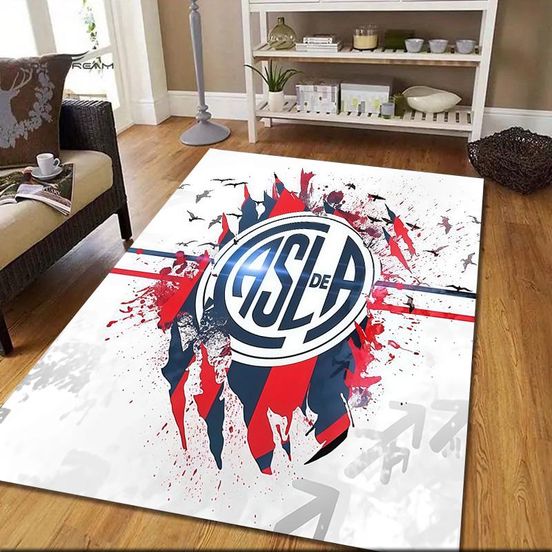 San Lorenzo de Almagro2 Flannel Pattern Square Carpet,Area Rug,Carpet Rug for Living Room Bedroom Sofa Playroom Decor,Non-slip Floor Mat