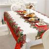 Versatile Santa Christmas Red Tablecloth Designed For Effortless Use In Various Holiday Occasions