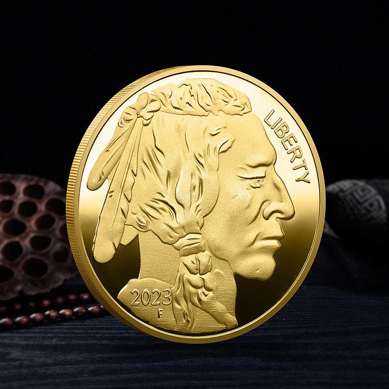 Indian 2019-2025 Multi-Year Commemorative Coins American Buffalo Gold-Plated Coins Commemorative Medal Coins