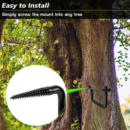 Trail Camera Mount On Tree Strong Iron Art Tracking Camera Holder Bracket for Hunting Easy Installation Screw Mounting Bracket Hunting Accessories