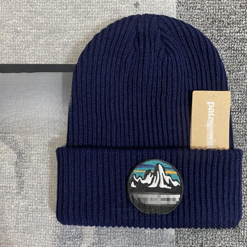 Street Style Knitted Beanie Cap With Embroidered Design For Urban Fashion