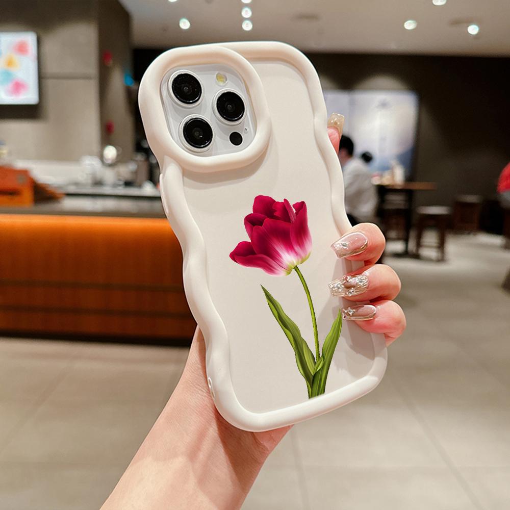 LZ16 Flower Wave Silicone Phone Cases for Samsung A15 S23 FE S24 Ultra A34 A54 A14 A55 Motorola G32 OnePlus Soft Cover