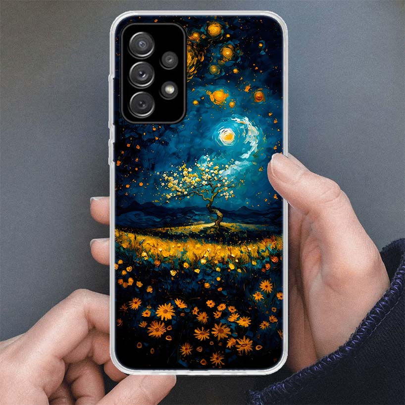 Чехол для телефона «Звездная ночь» Ван Гога для Samsung Galaxy A17 A16 A56 A15 A55 A14 A54 A13 A53 A36 A35 A34 A33 A26 A25 A24 A23 A05S