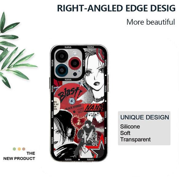 Чехол для телефона с изображением мультфильма аниме Oosaki Nana для iPhone 15 14 13 12 11 Mini Pro Max X XR XSMax 6S 6 7 8 Plus SE20 прозрачный чехол