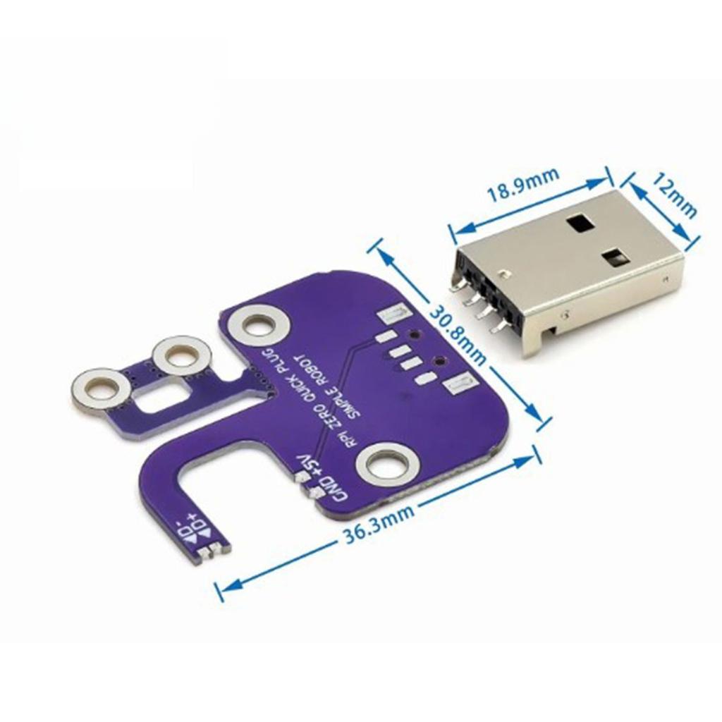 Модуль платы расширения USB для Raspberry Pi Zero W WH Многофункциональный USB-разъем