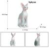 Oenux Cat Model Siamese Devon Rex Sphynx Ragdoll Persian Action Figure Cat Kitty Bobtails Figurine Cute Decoration Kids Toy Gift