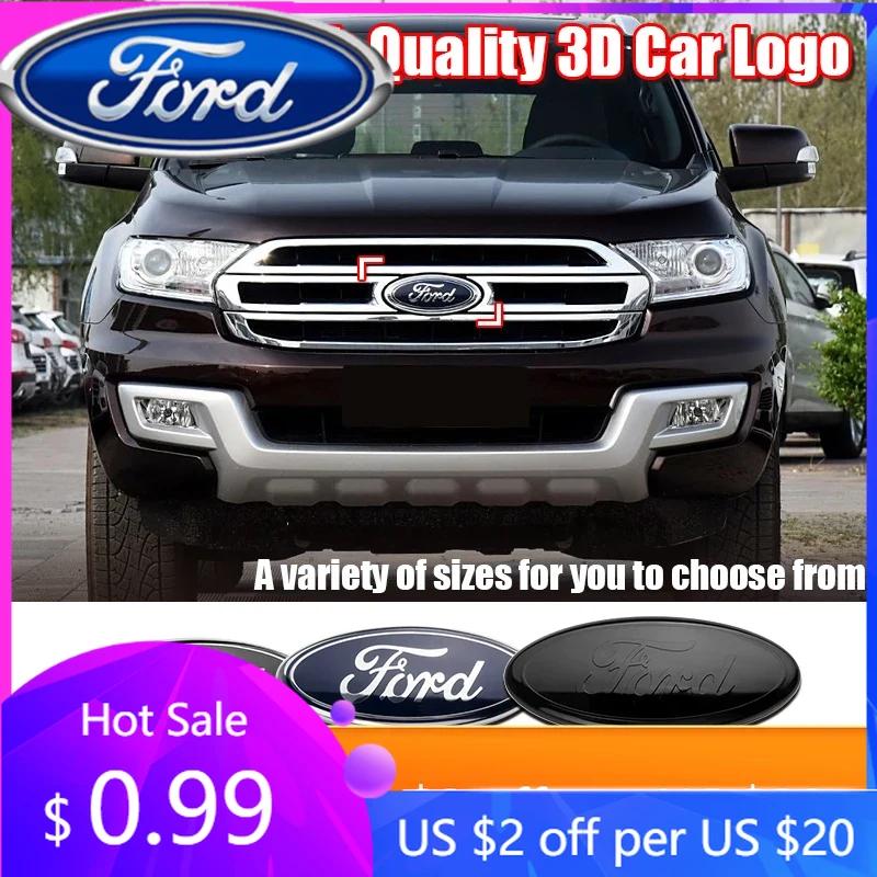New 2026 Car Sticker Ford New 2025 Hot 12.5~22.5cm Car Front Grille Logo Hood Sticker Trunk Accessories For Ford Focus mk2 mk3 F