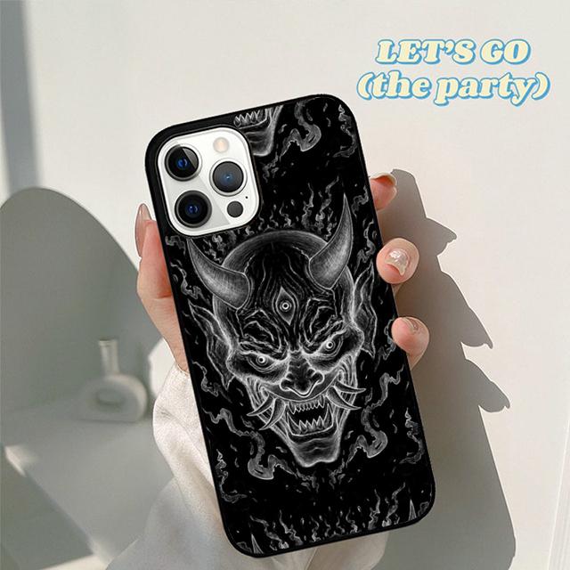 Японский самурайский Демон Они Ханья Чехол для телефона для iPhone 16 15 12 mini 11 13 14 Pro Max SE 2020 6S 7 8 Plus Coque