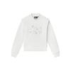 Embroidered Logo Pattern Loose Pullover Sweatshirt Women Sweatshirt Cloud-Mushroom-White F11W318204F-WT