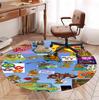 Scooby Pattern Round Rug, Indoor/Outdoor Mat, for Picnic, Gameroom, Bedroom, Office, Living Room, Home Decor Carpet, Birthday Gift