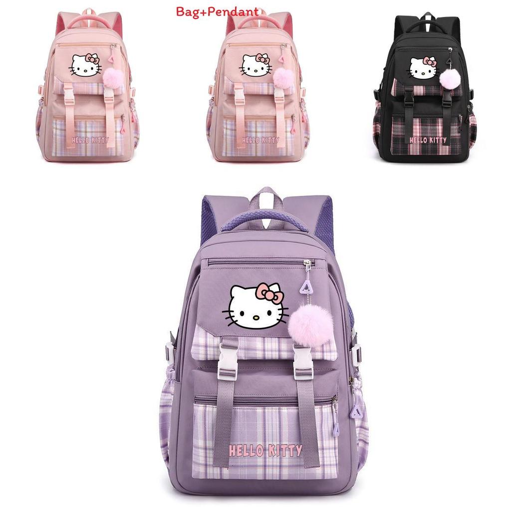 Школьный рюкзак Hello Kitty для девочек и мальчиков в городском минималистичном стиле с системой вентиляции для путешествий