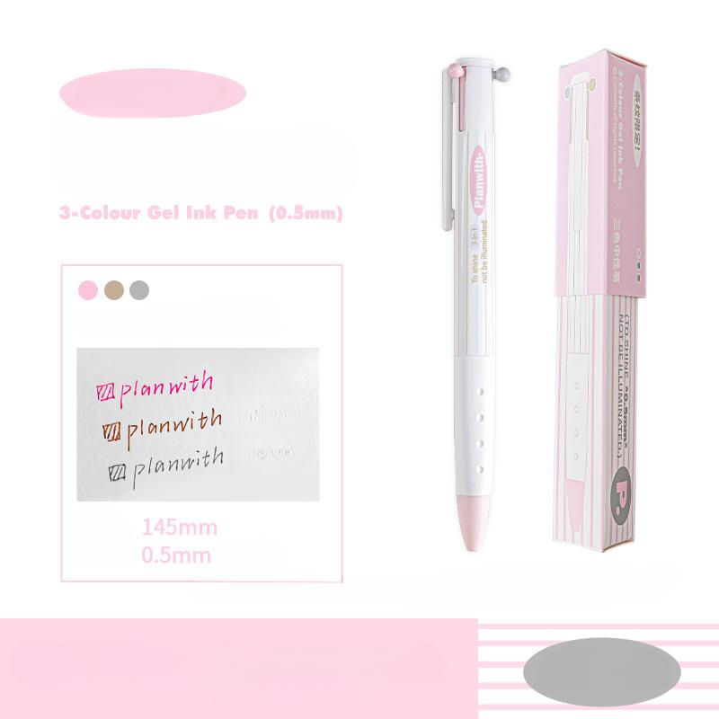 3 в 1 модная минималистичная гелевая ручка креативный дизайн однотонная канцелярская гелевая ручка 0,5 мм цветная ручка для рисования в журнале