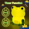 Милый силиконовый светодиодный ночник-лягушка с сенсорным датчиком и регулируемой яркостью, USB-перезаряжаемый ночник для детей, декор детской спальни