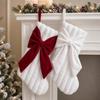 Big Bowknot Christmas Stockings Hanging Design Gift Socks Christmas Tree Decoration Holiday